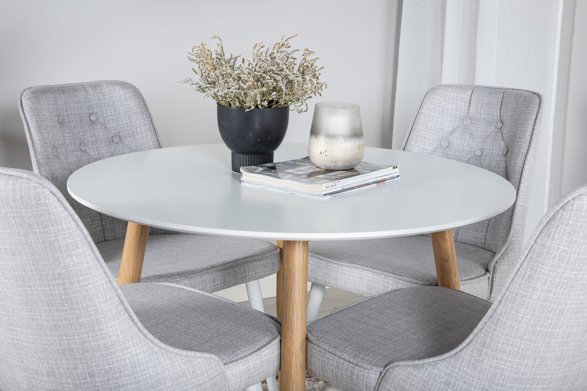 Plaza Matbord med Velvet Deluxe Stolarna – MDF
