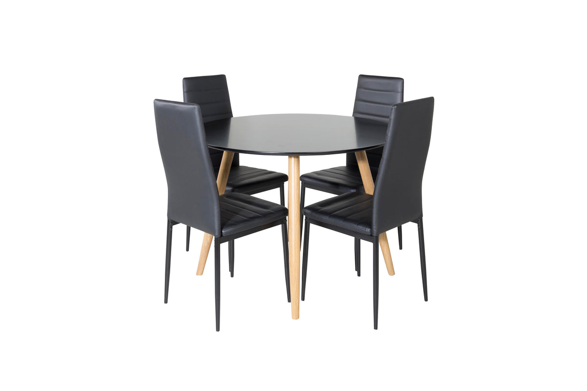 Plaza Matbord med Slim Stolarna – MDF