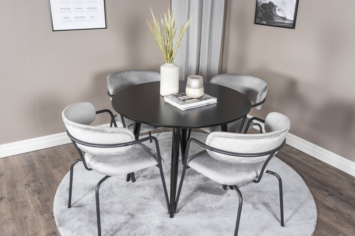 Plaza Matbord med Arrow Stolarna – MDF