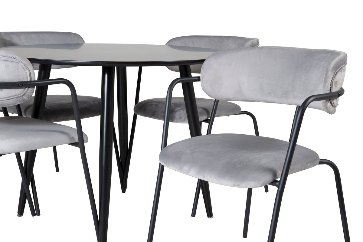 Plaza Matbord med Arrow Stolarna – MDF