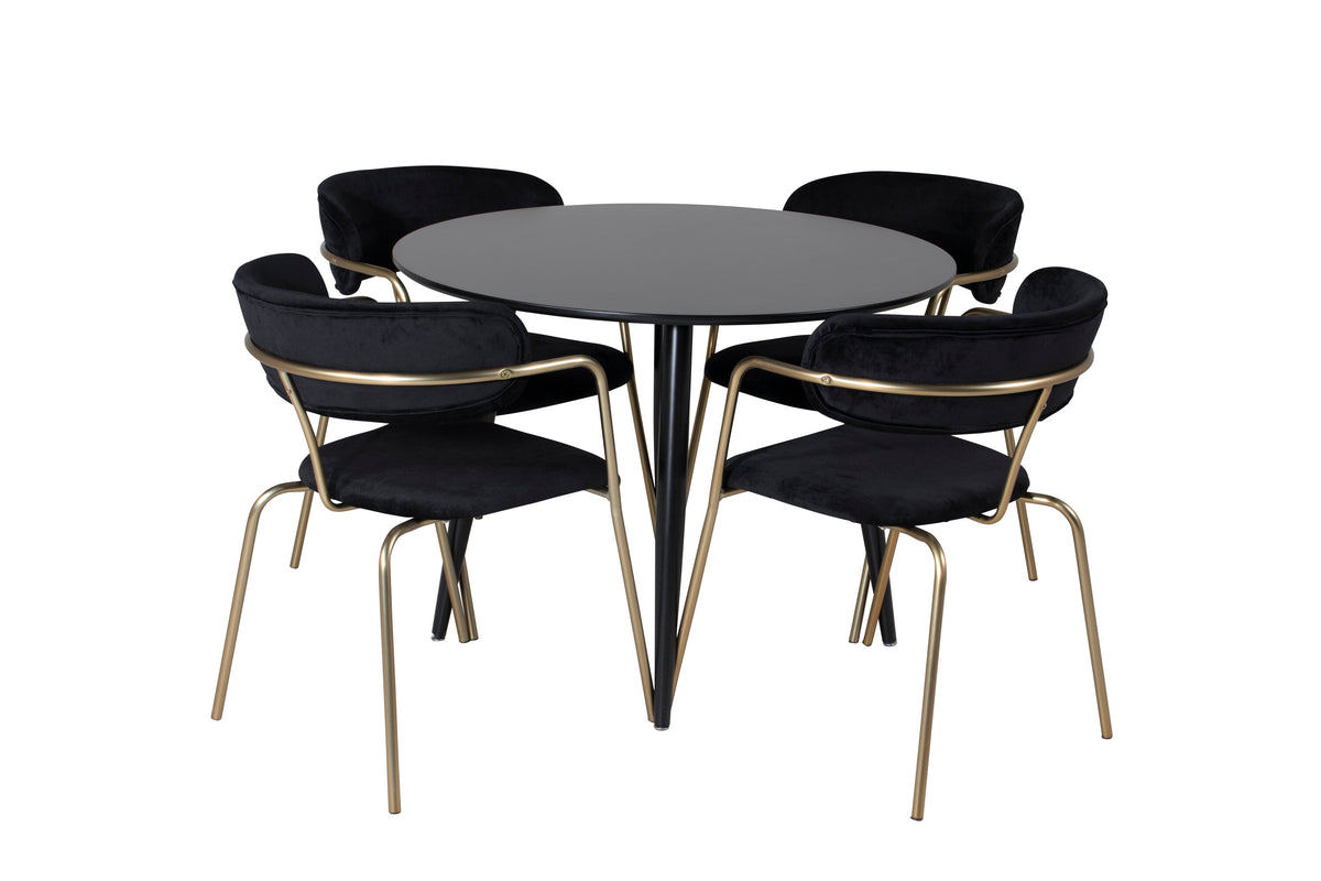 Plaza Matbord med Arrow Stolarna – MDF