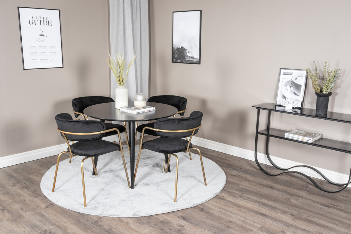 Plaza Matbord med Arrow Stolarna – MDF