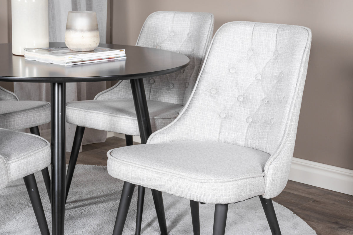 Plaza Matbord med Velvet Deluxe Stolarna – MDF