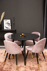 Plaza Matbord med Velvet Stolarna – MDF