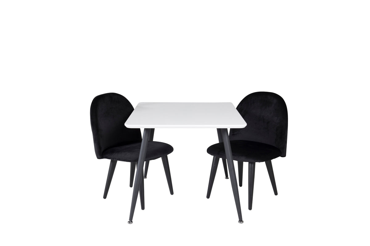 Polar Matbord med Velvet Stolarna – MDF
