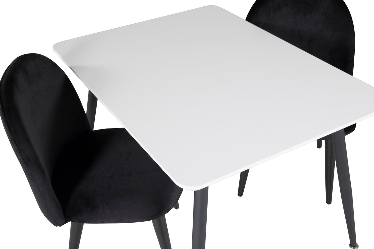 Polar Matbord med Velvet Stolarna – MDF