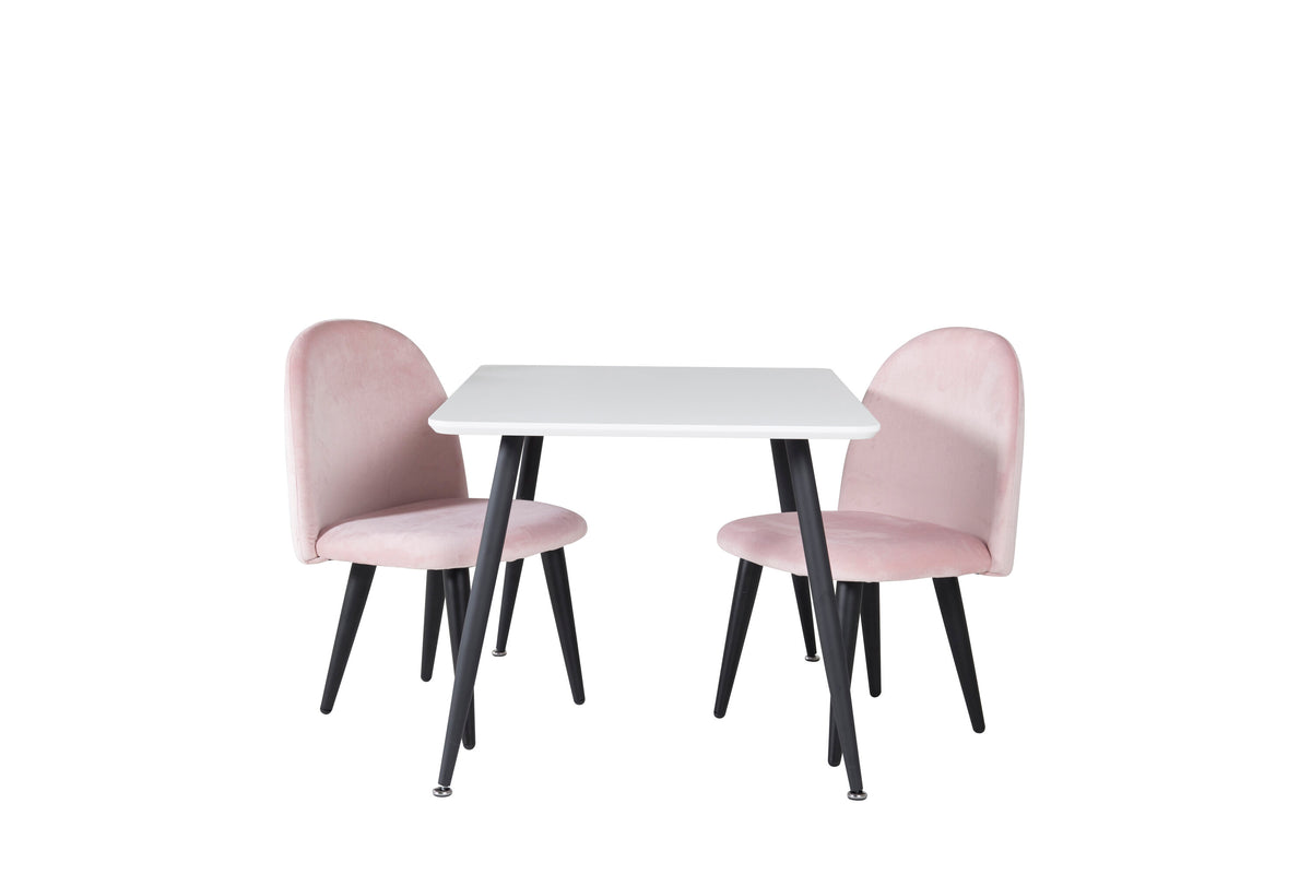 Polar Matbord med Velvet Stolarna – MDF