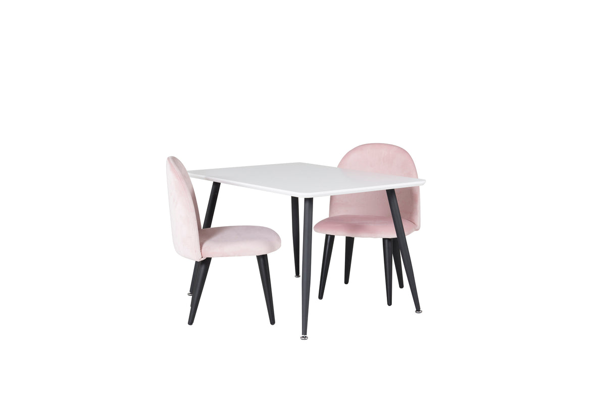 Polar Matbord med Velvet Stolarna – MDF