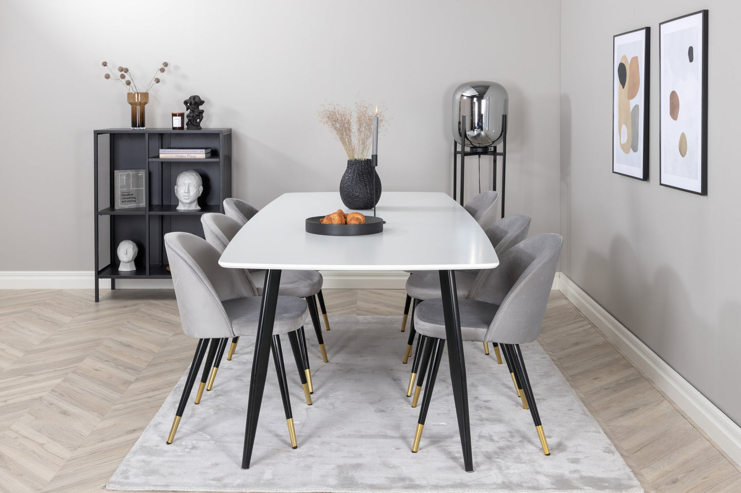Polar Matbord med Velvet Stolarna – MDF