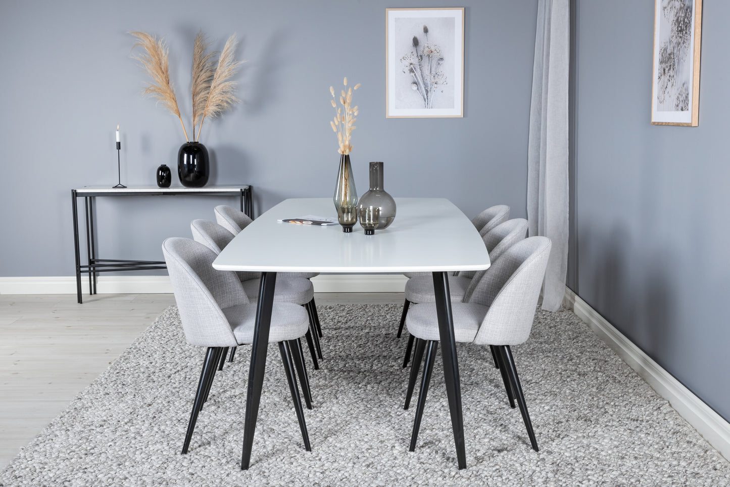 Polar Matbord med Velvet Stolarna – MDF