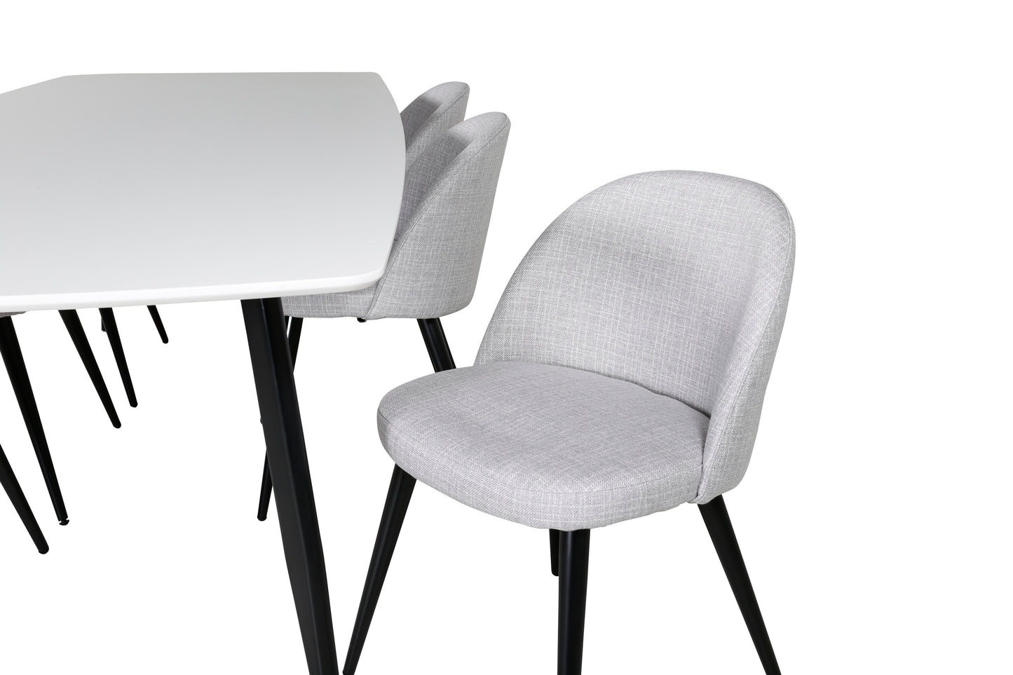 Polar Matbord med Velvet Stolarna – MDF