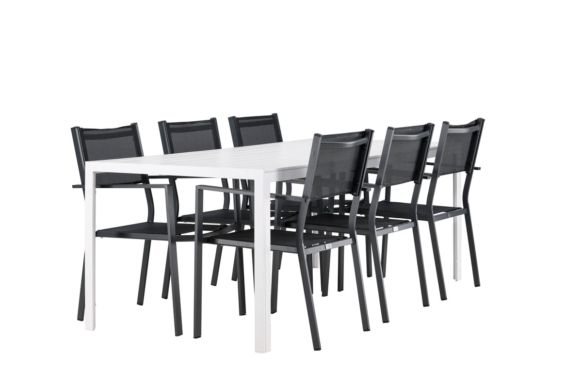 Break Matbord med Copacabana Stolarna – Aluminium