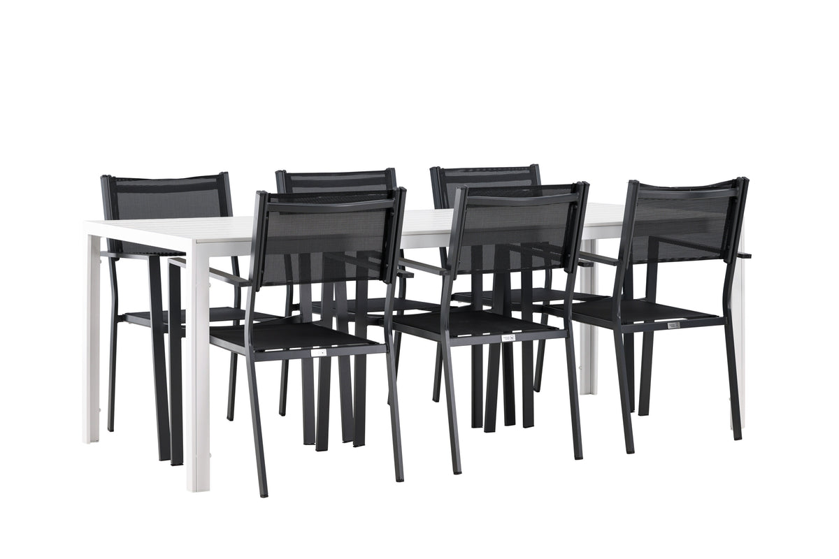 Break Matbord med Copacabana Stolarna – Aluminium