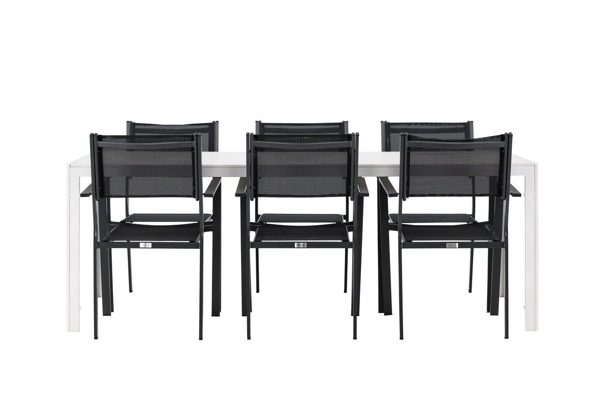 Break Matbord med Copacabana Stolarna – Aluminium