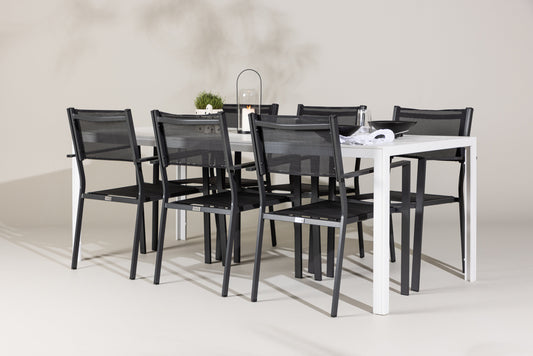 Break Matbord med Copacabana Stolarna – Aluminium