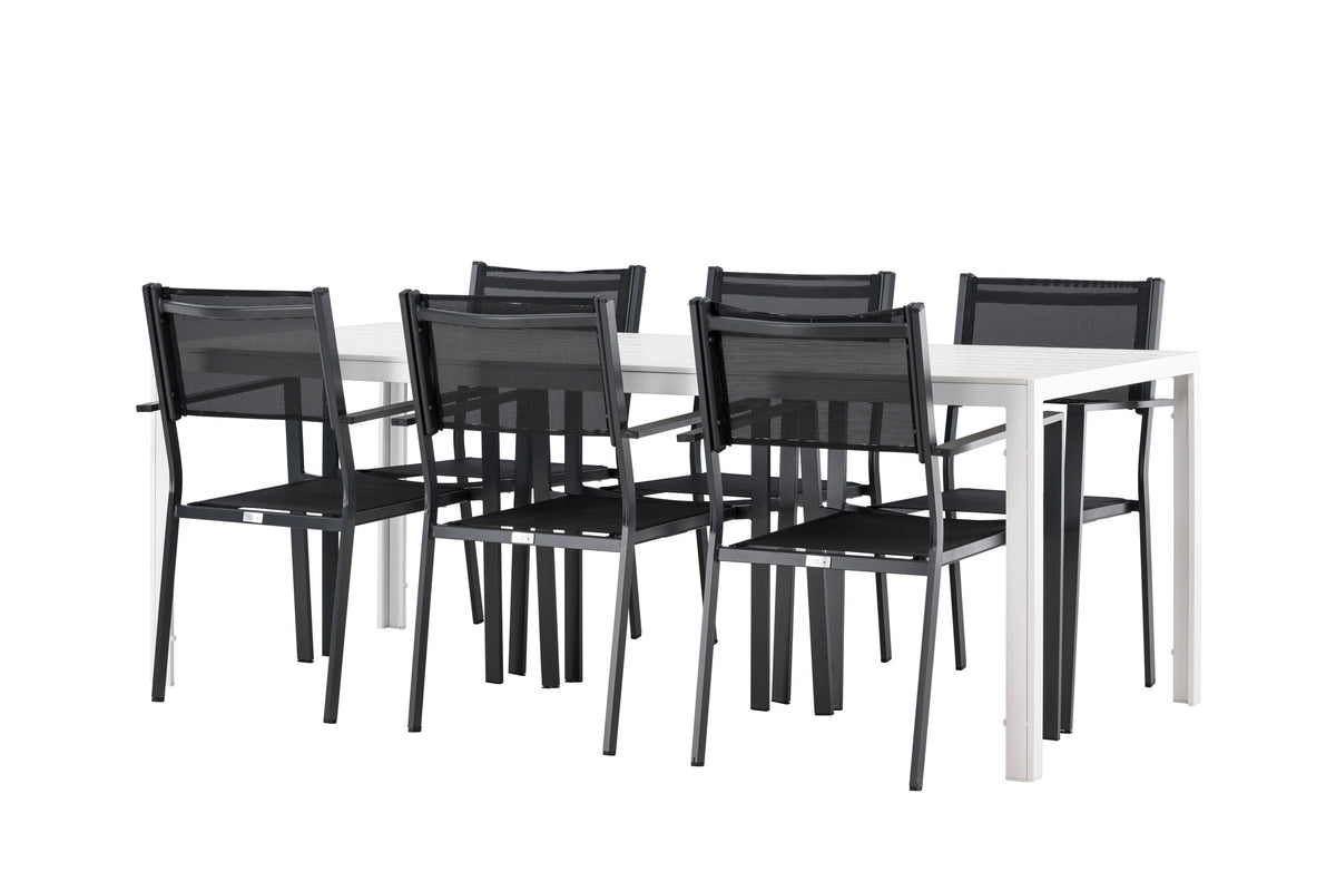 Break Matbord med Copacabana Stolarna – Aluminium