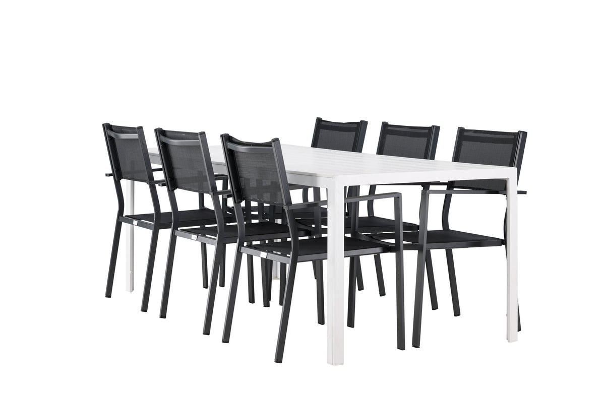 Break Matbord med Copacabana Stolarna – Aluminium