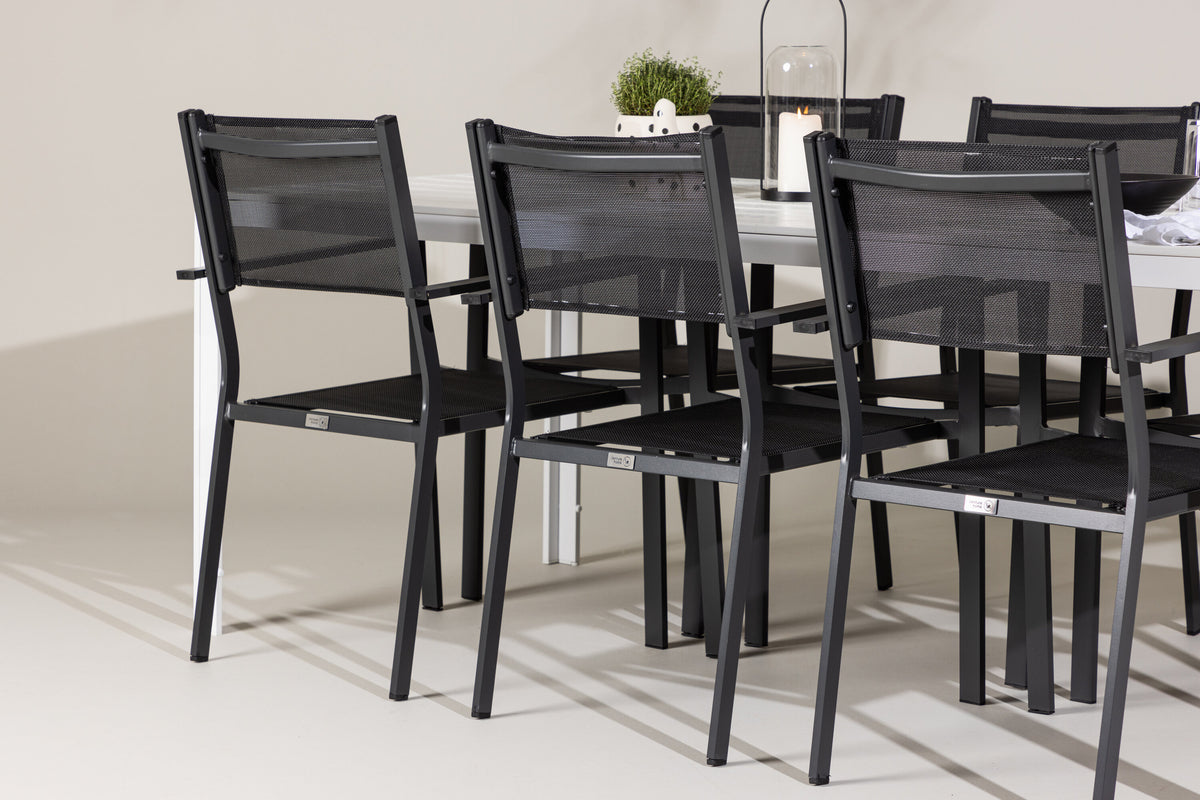 Break Matbord med Copacabana Stolarna – Aluminium