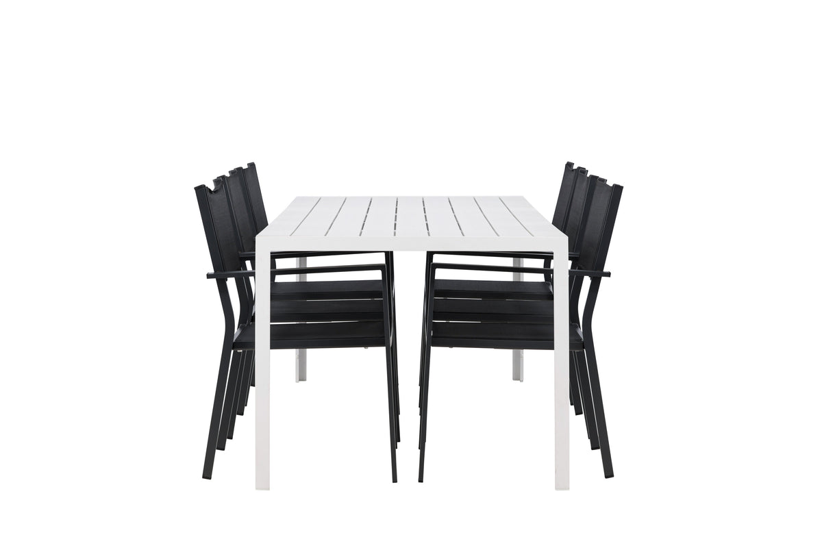Break Matbord med Copacabana Stolarna – Aluminium