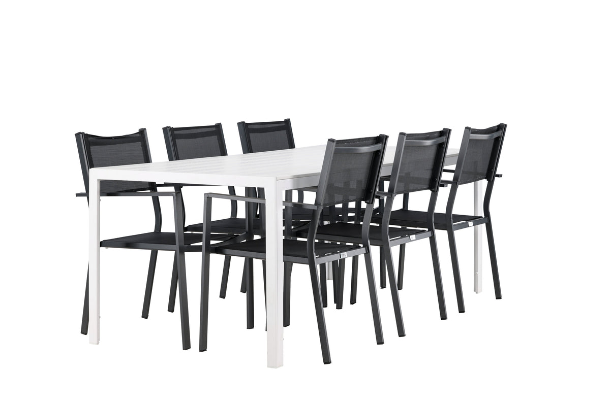 Break Matbord med Copacabana Stolarna – Aluminium