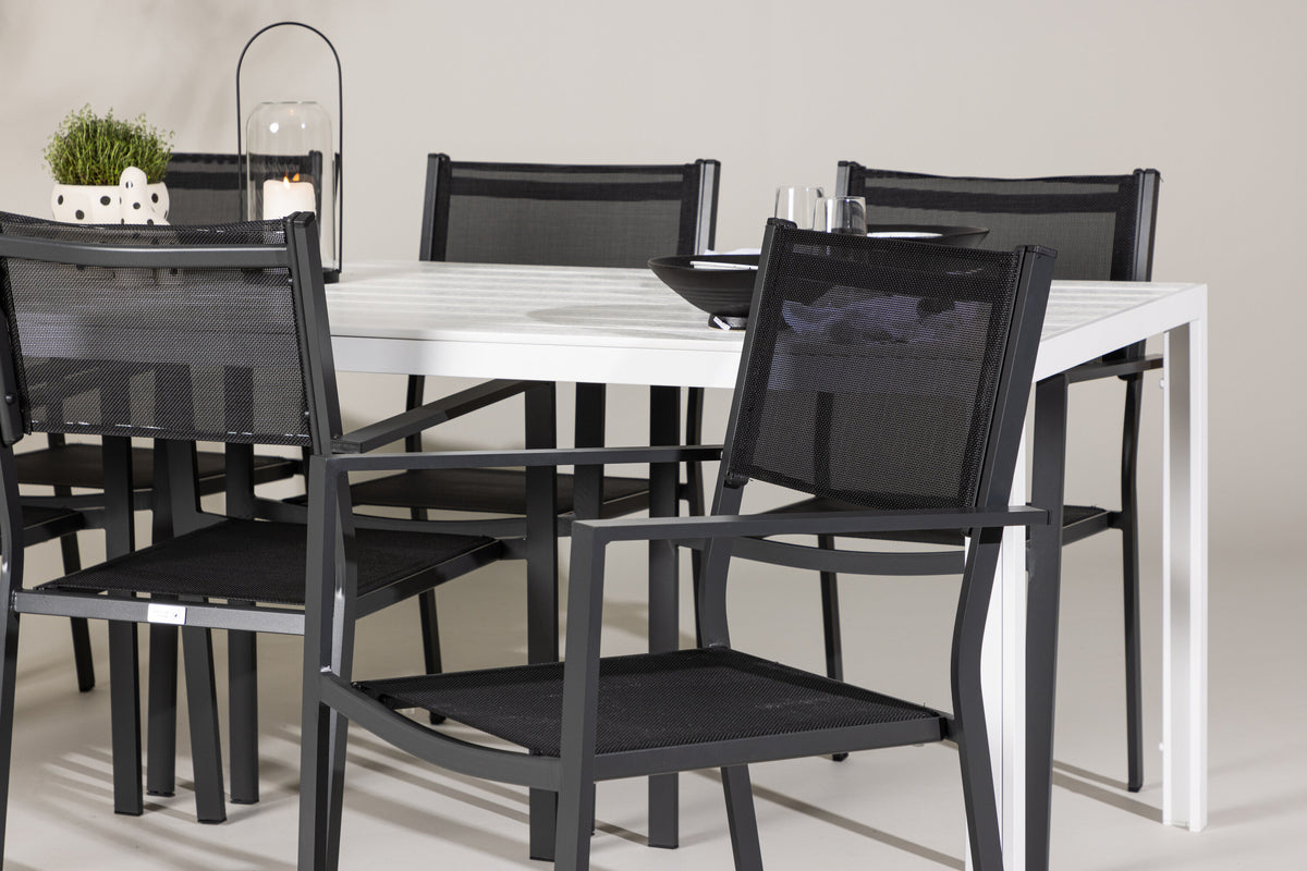 Break Matbord med Copacabana Stolarna – Aluminium