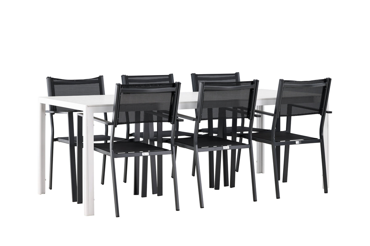 Break Matbord med Copacabana Stolarna – Aluminium