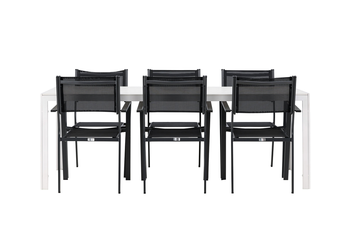 Break Matbord med Copacabana Stolarna – Aluminium