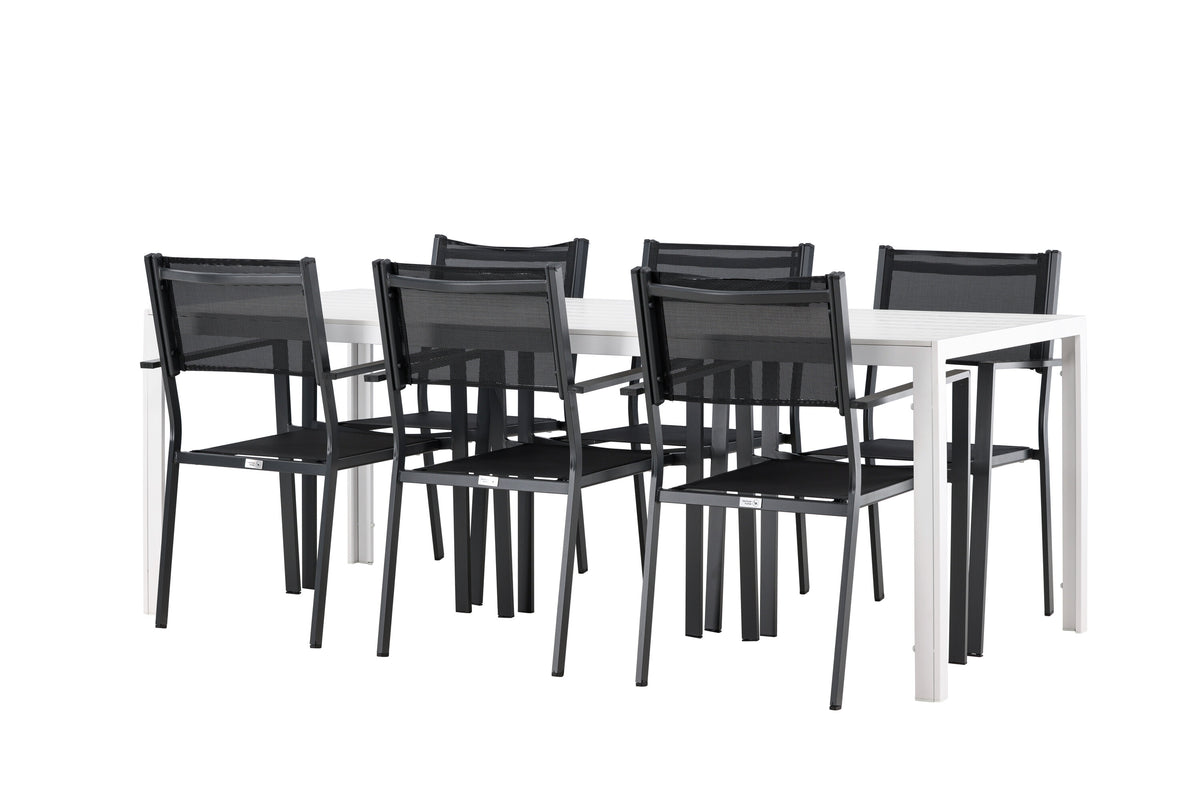 Break Matbord med Copacabana Stolarna – Aluminium