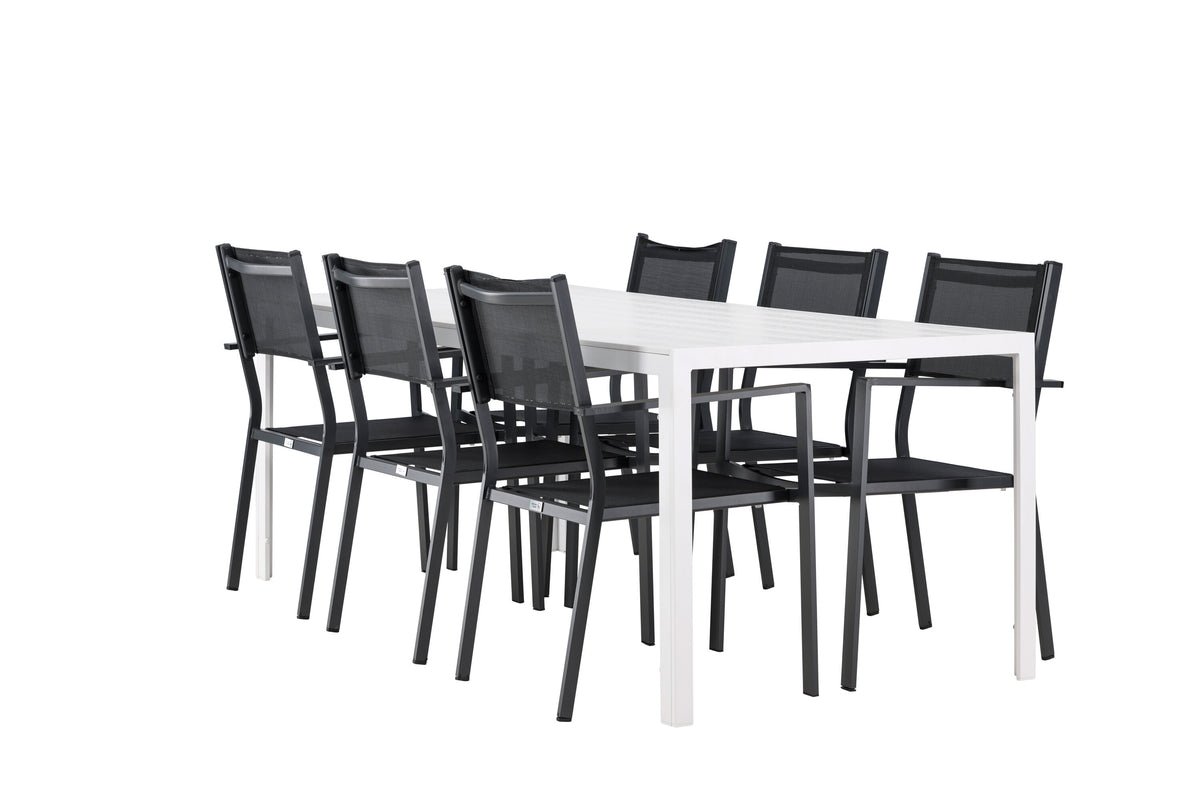 Break Matbord med Copacabana Stolarna – Aluminium