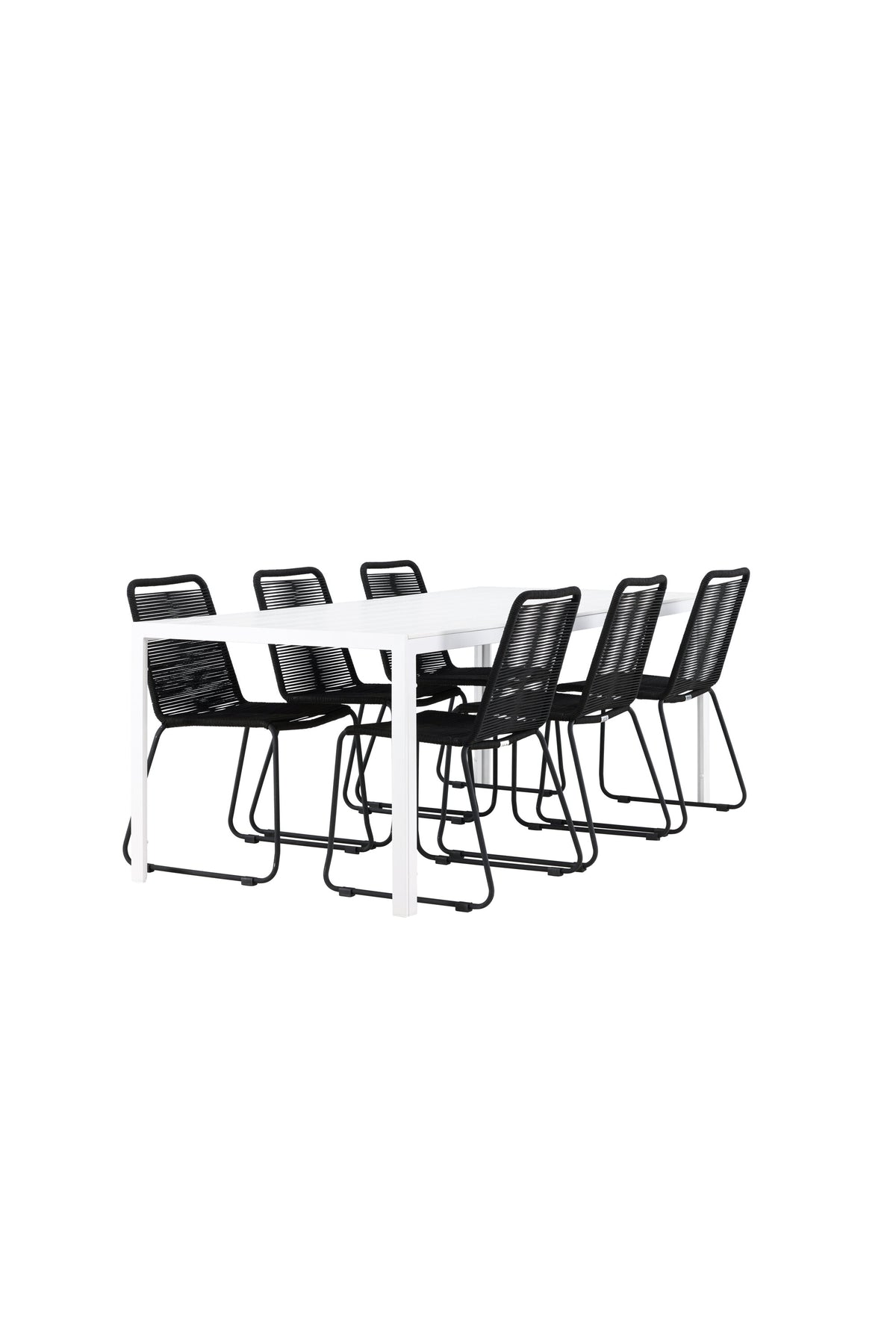 Break Matbord med Lindos Stolarna – Aluminium