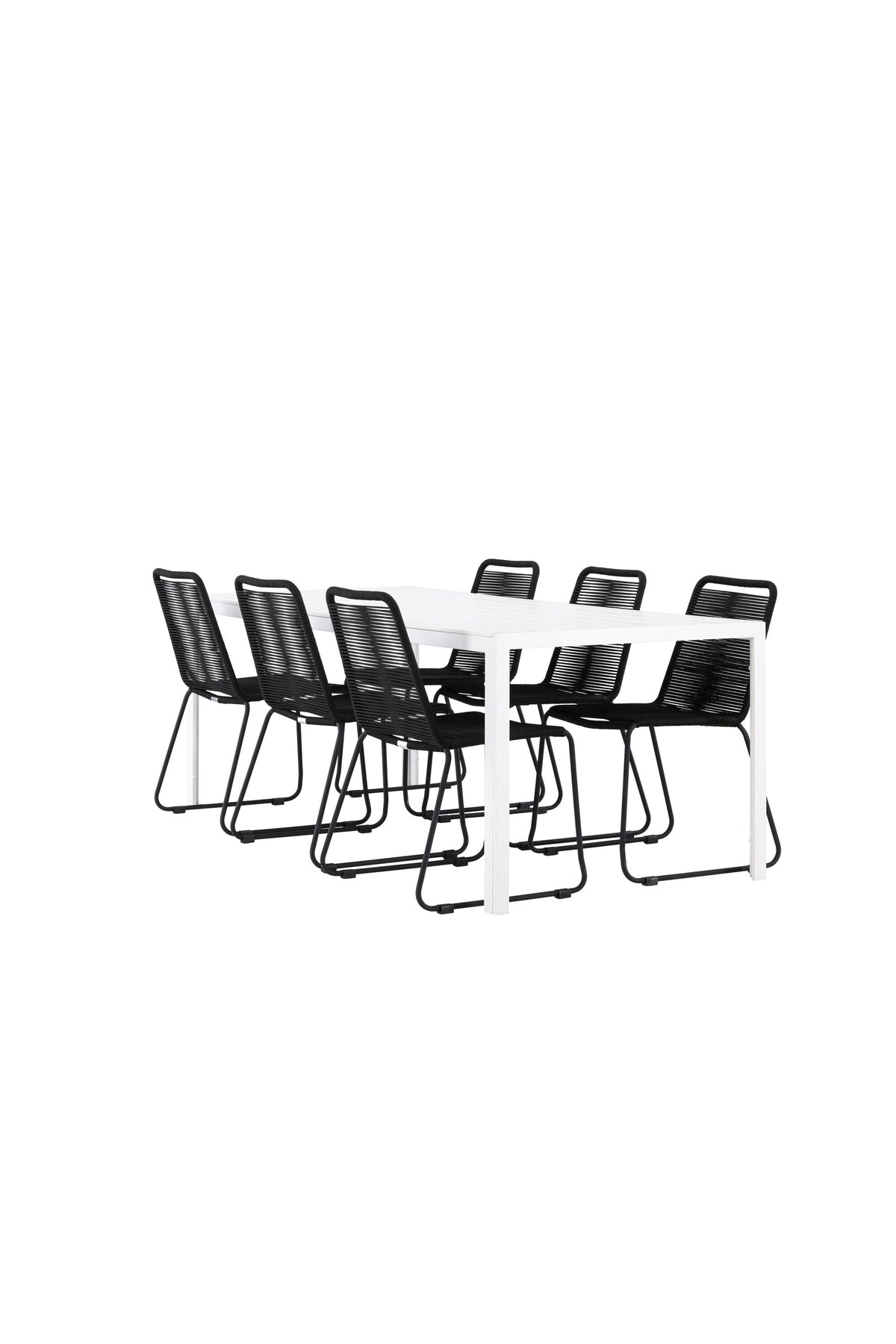 Break Matbord med Lindos Stolarna – Aluminium