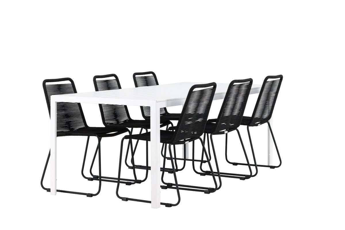 Break Matbord med Lindos Stolarna – Aluminium