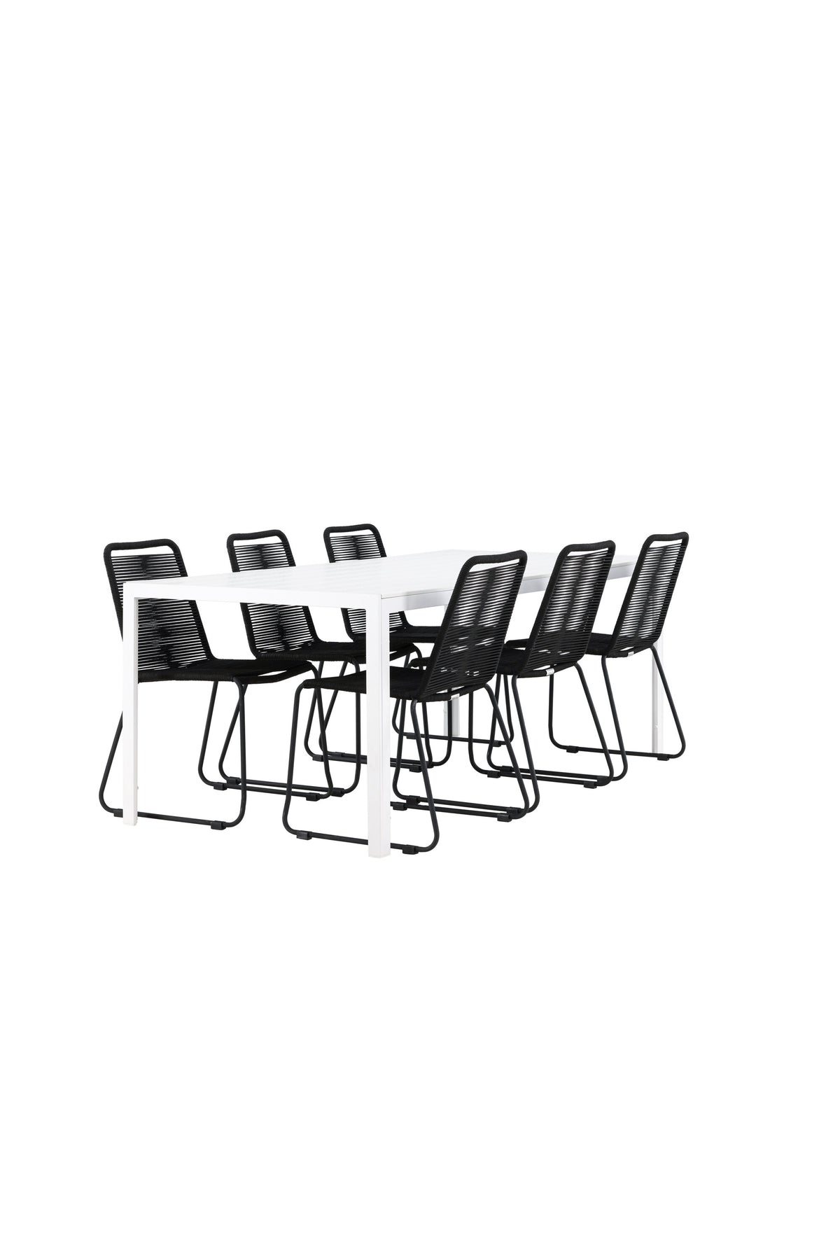 Break Matbord med Lindos Stolarna – Aluminium