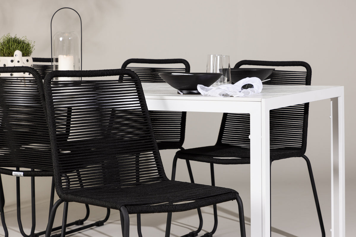Break Matbord med Lindos Stolarna – Aluminium