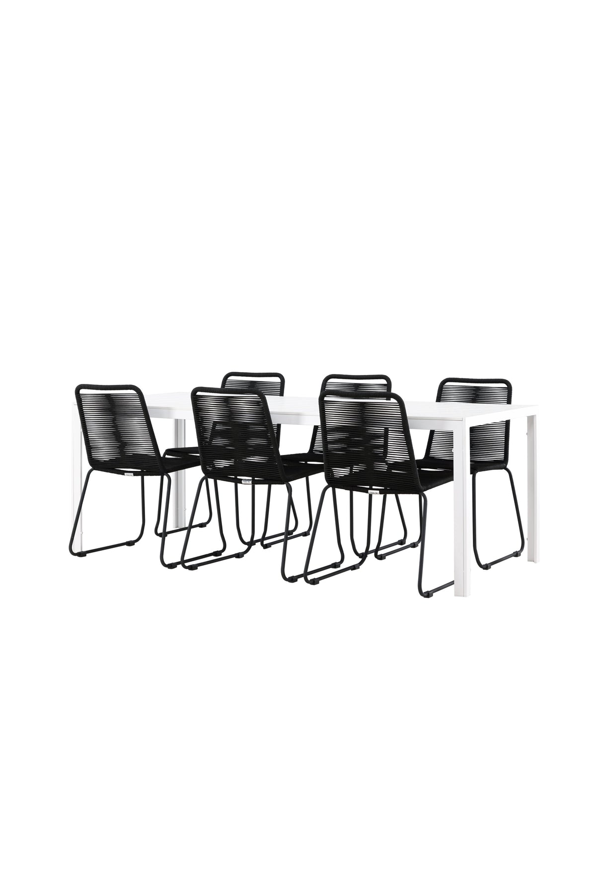 Break Matbord med Lindos Stolarna – Aluminium