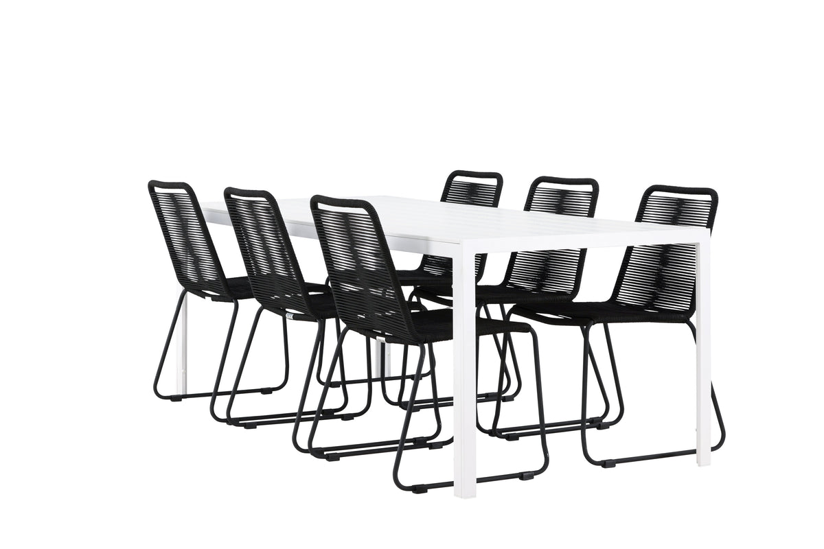 Break Matbord med Lindos Stolarna – Aluminium