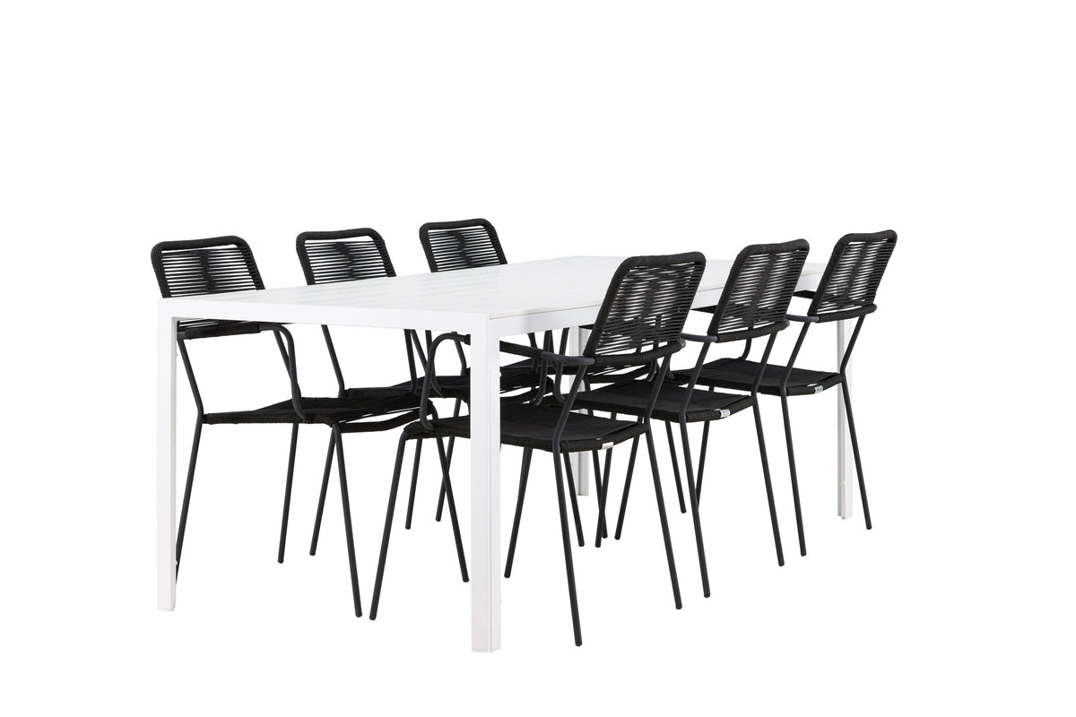 Break Matbord med Lindos Stolarna – Aluminium