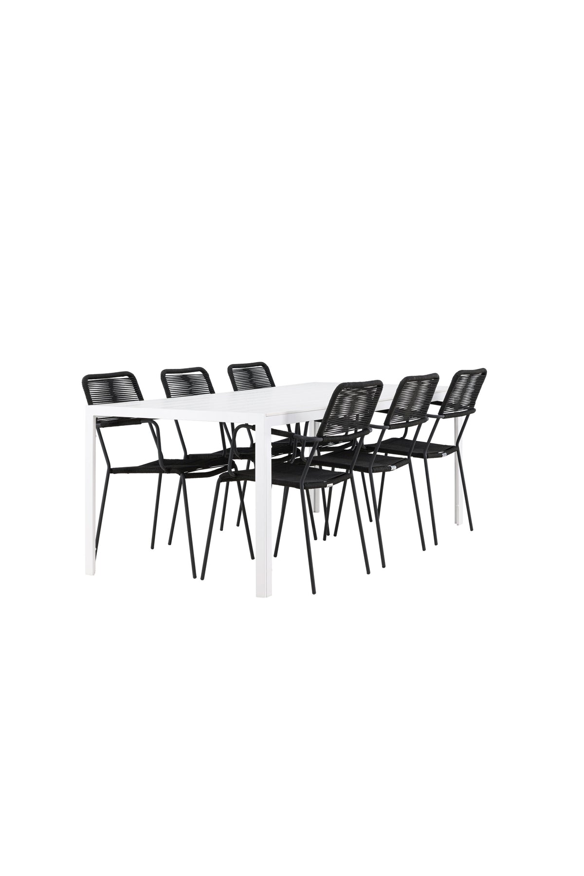 Break Matbord med Lindos Stolarna – Aluminium