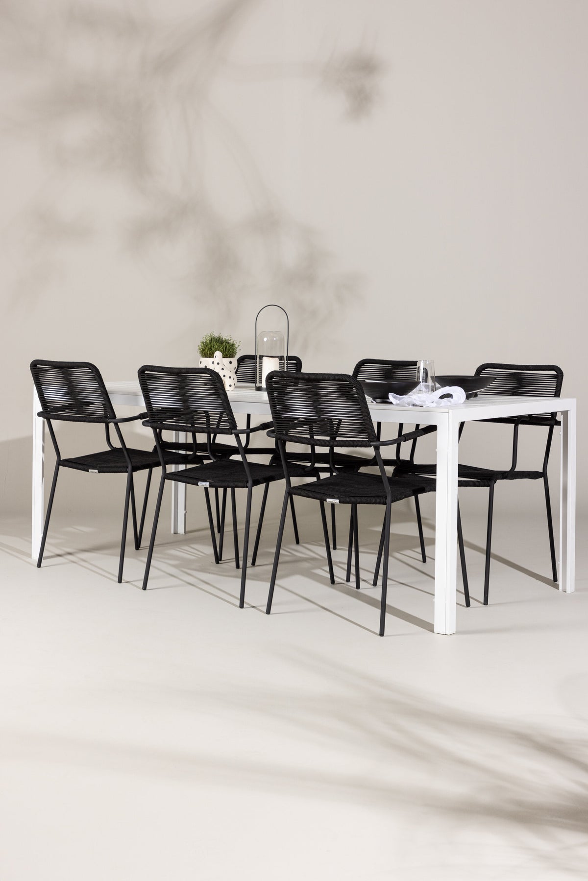 Break Matbord med Lindos Stolarna – Aluminium