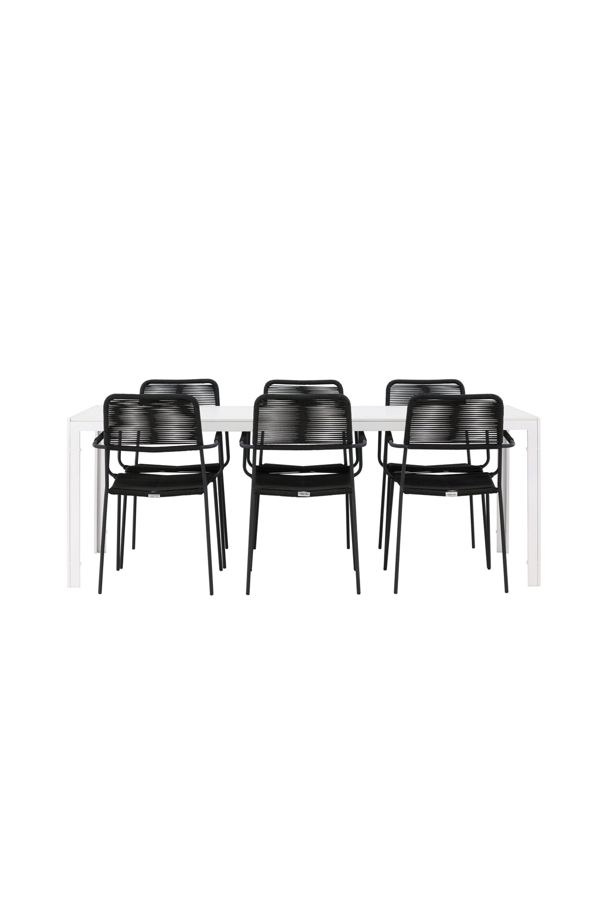 Break Matbord med Lindos Stolarna – Aluminium