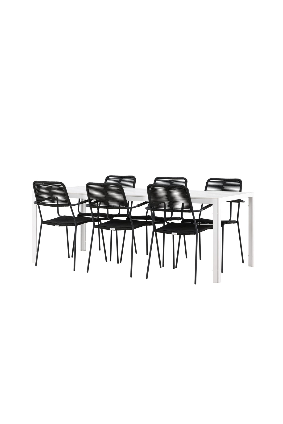Break Matbord med Lindos Stolarna – Aluminium
