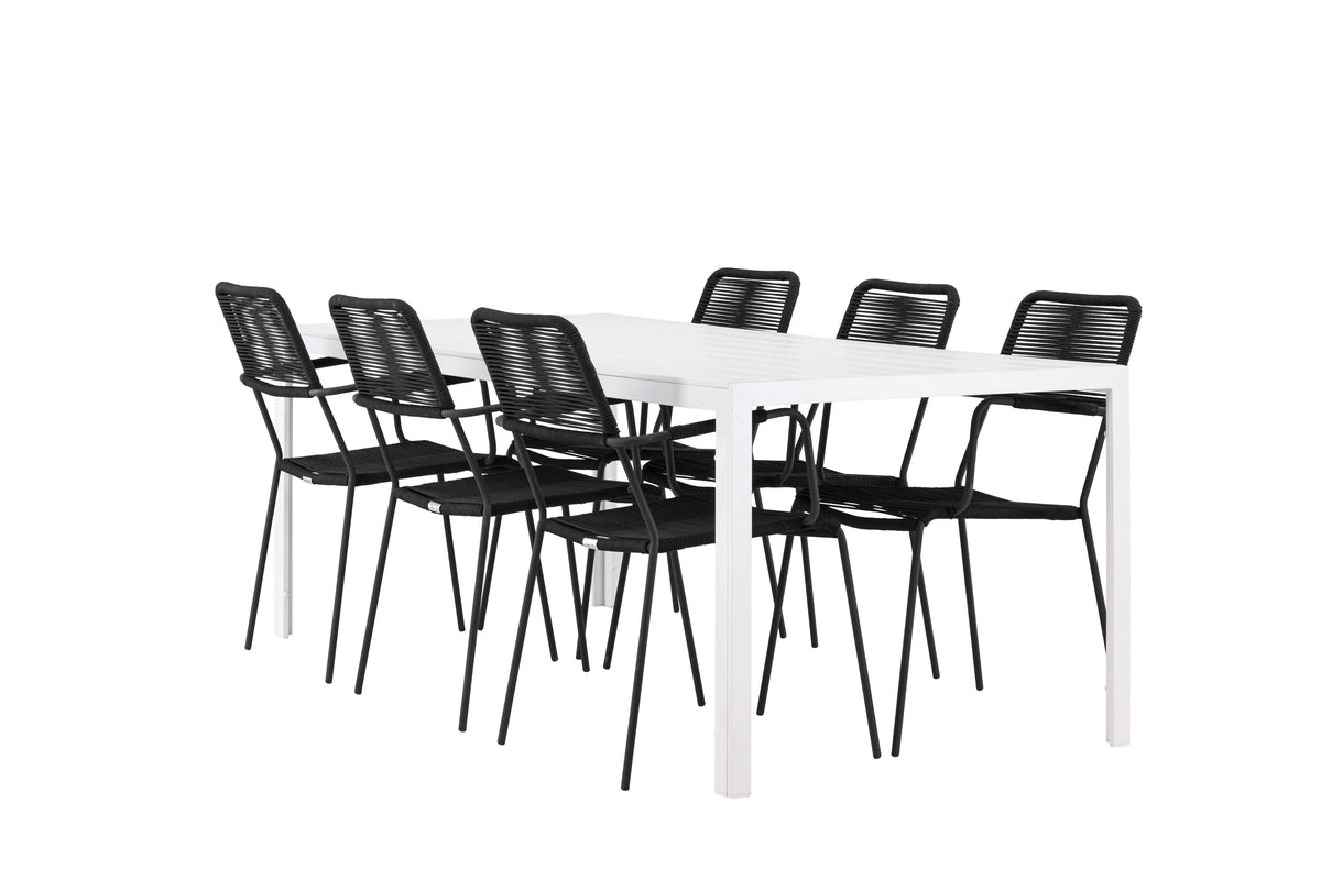 Break Matbord med Lindos Stolarna – Aluminium