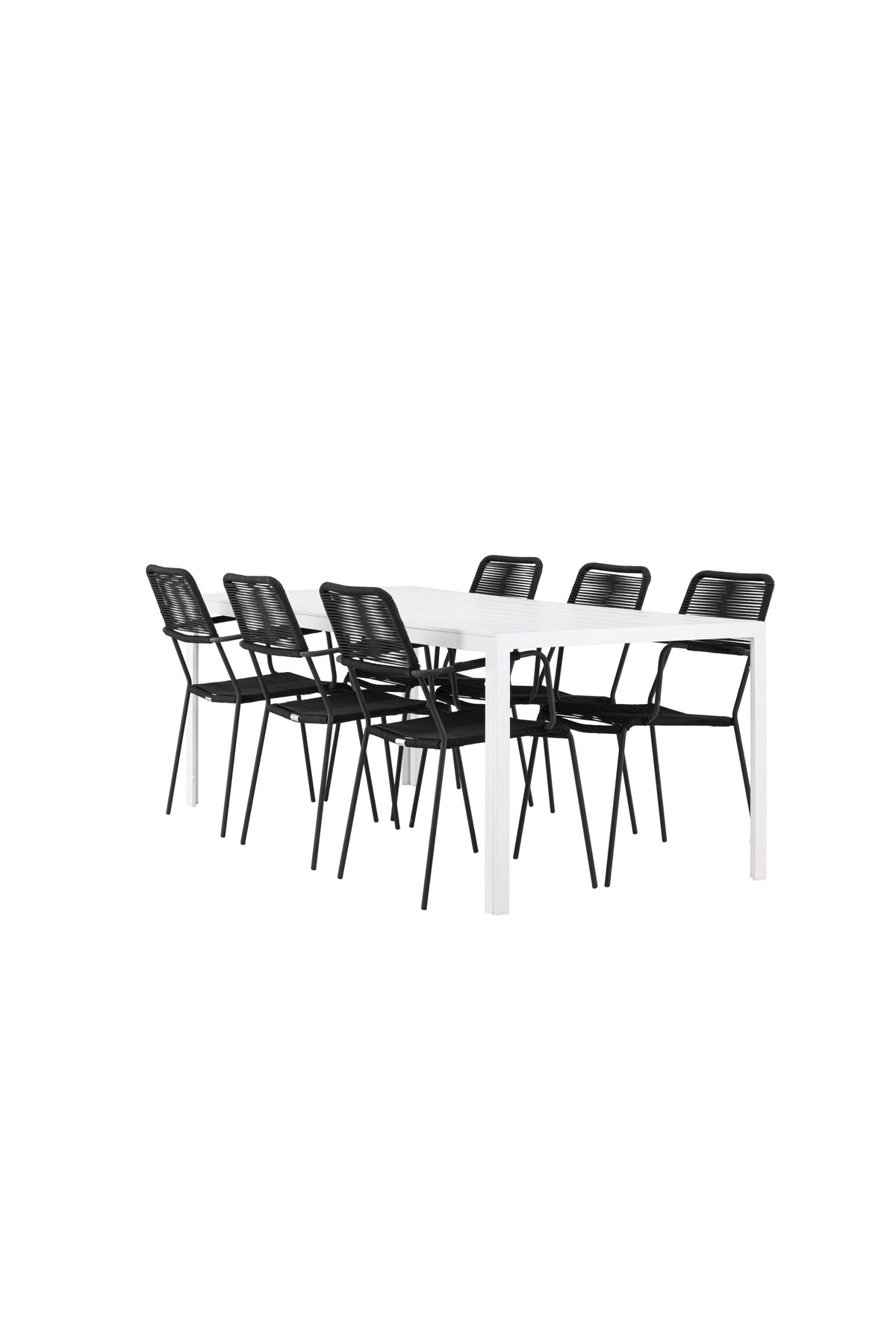 Break Matbord med Lindos Stolarna – Aluminium