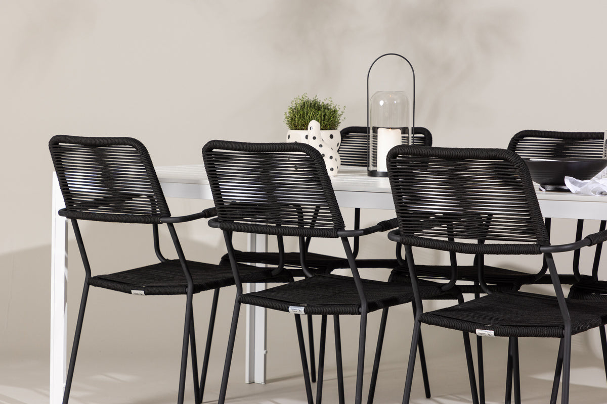 Break Matbord med Lindos Stolarna – Aluminium