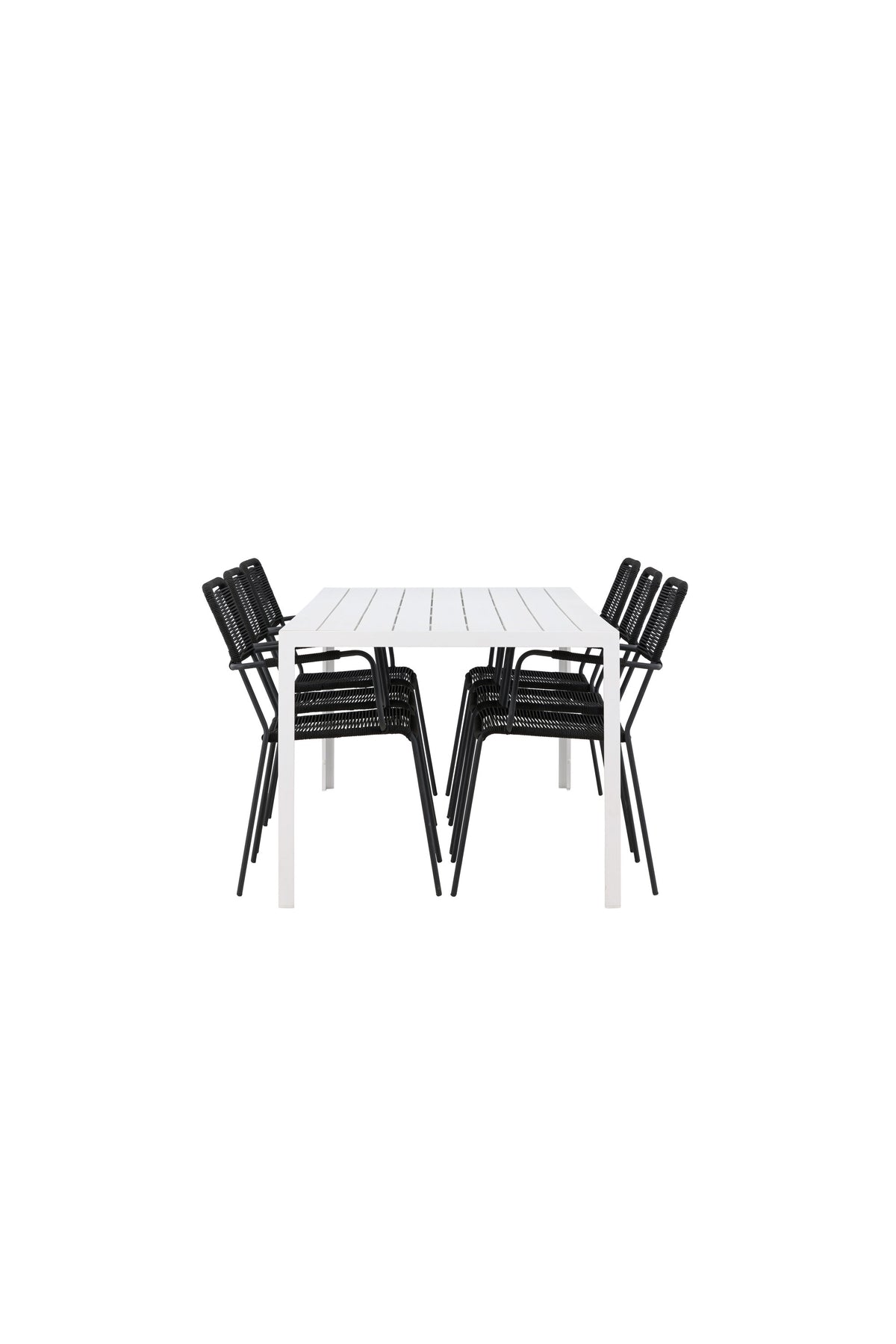 Break Matbord med Lindos Stolarna – Aluminium
