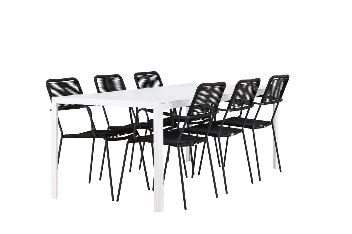 Break Matbord med Lindos Stolarna – Aluminium
