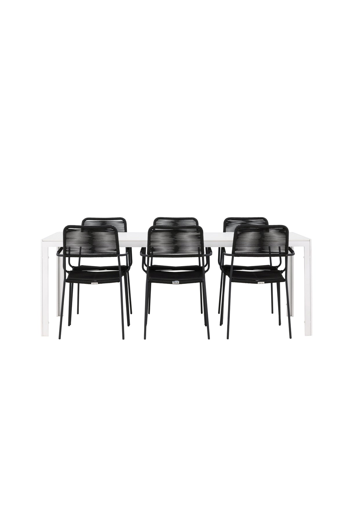 Break Matbord med Lindos Stolarna – Aluminium