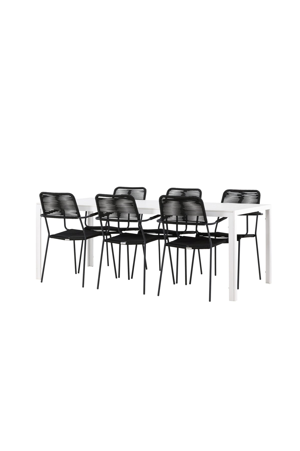 Break Matbord med Lindos Stolarna – Aluminium