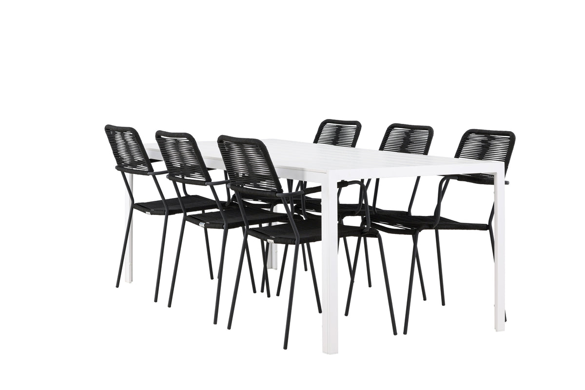 Break Matbord med Lindos Stolarna – Aluminium