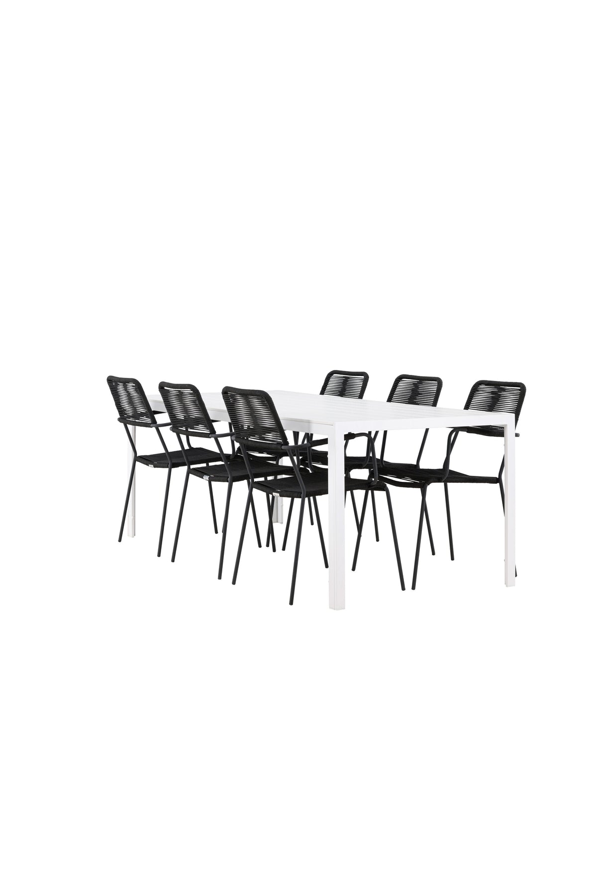 Break Matbord med Lindos Stolarna – Aluminium